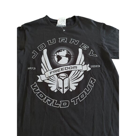 Journey Freedom World Tour 2023 T-Shirt S/P Black 100% Cotton - Picture 2 of 10